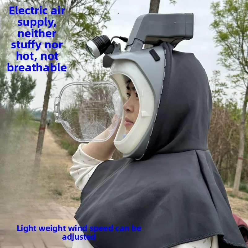 

Dust mask Electric air supply Fully enclosed mask Suitable for harvesting rice and grinding Agricultural/industrial operations