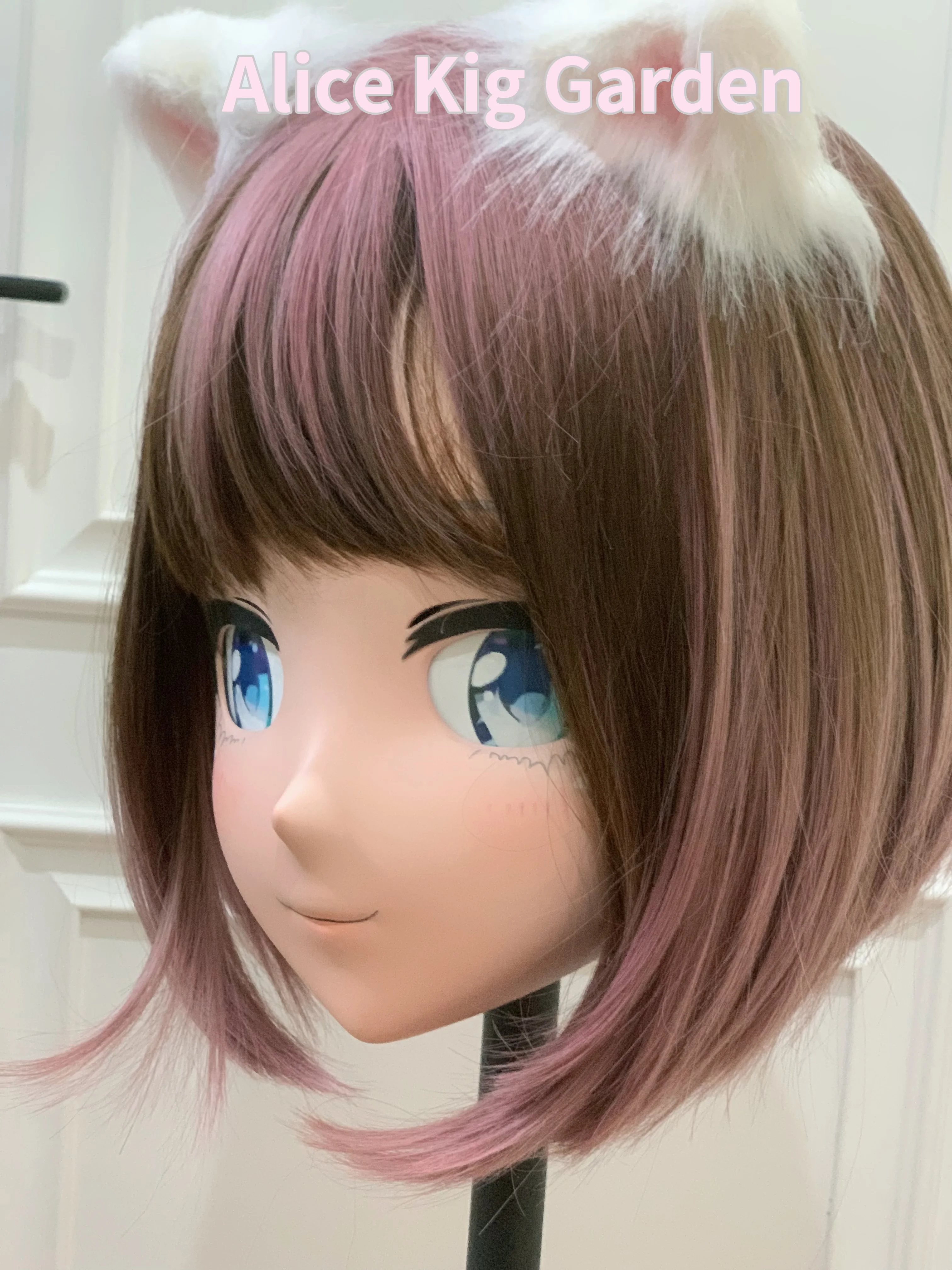 (AL03)Special Offer!! Female/Girl Resin Full Half Head With Lock Anime Style Cosplay Japanese Animego Character Kigurumi Mask