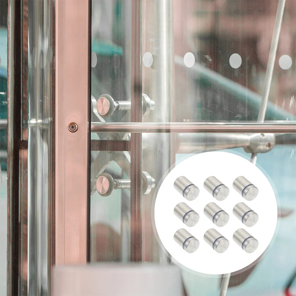 

20Pcs Advertising Support Nails Stainless Steel Sign Standoff Nails for Glass Acrylic Wood Advertising Decoration