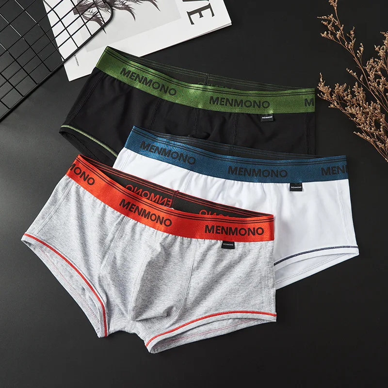 New Fashion Men Panties Underwear High Quality Mid Waist Soft Comfortable Boxer Shorts Male Cotton Breathable Sexy Underpants