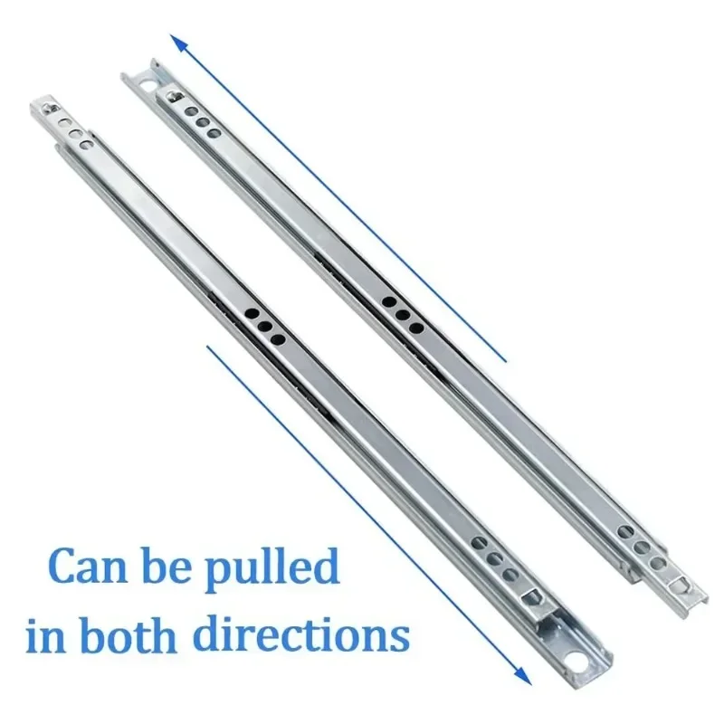 1 par de guías para cajones, rieles deslizantes extensión completa extraíbles de 2 vías, guía herrajes para muebles para