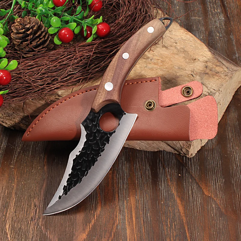 XUANTENG 6-inch Ring Slaughter Knife, Fish Slaughter, Pig and Sheep Cutting, Pork Bending Knife, Splitting Knife