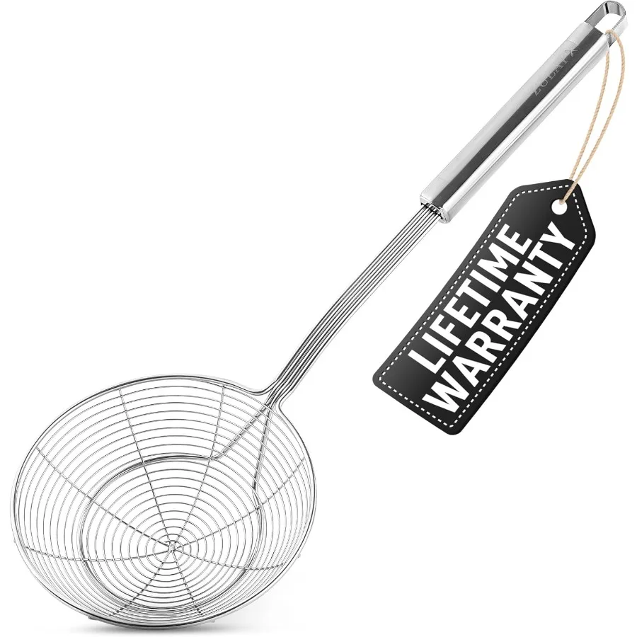 

Premium Stainless Steel Spider Skimmer 15.4 Inches with Ergonomic Handles for Efficient Kitchen Use Ideal for Home Cooks and Pr