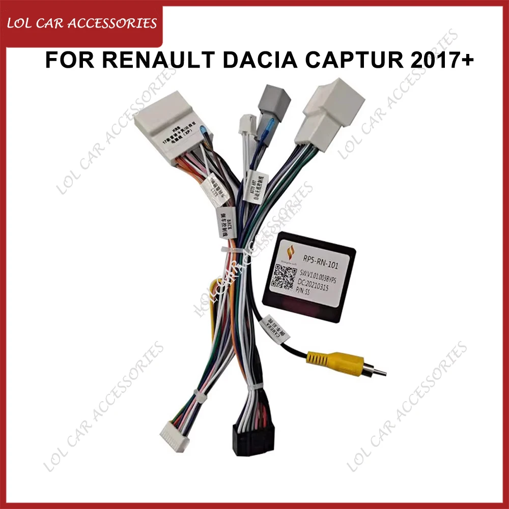 For Renault Dacia Captur 2017+ Car Radio GPS MP5 Player Android Power Cable Canbus Panel Frame Wiring Harness