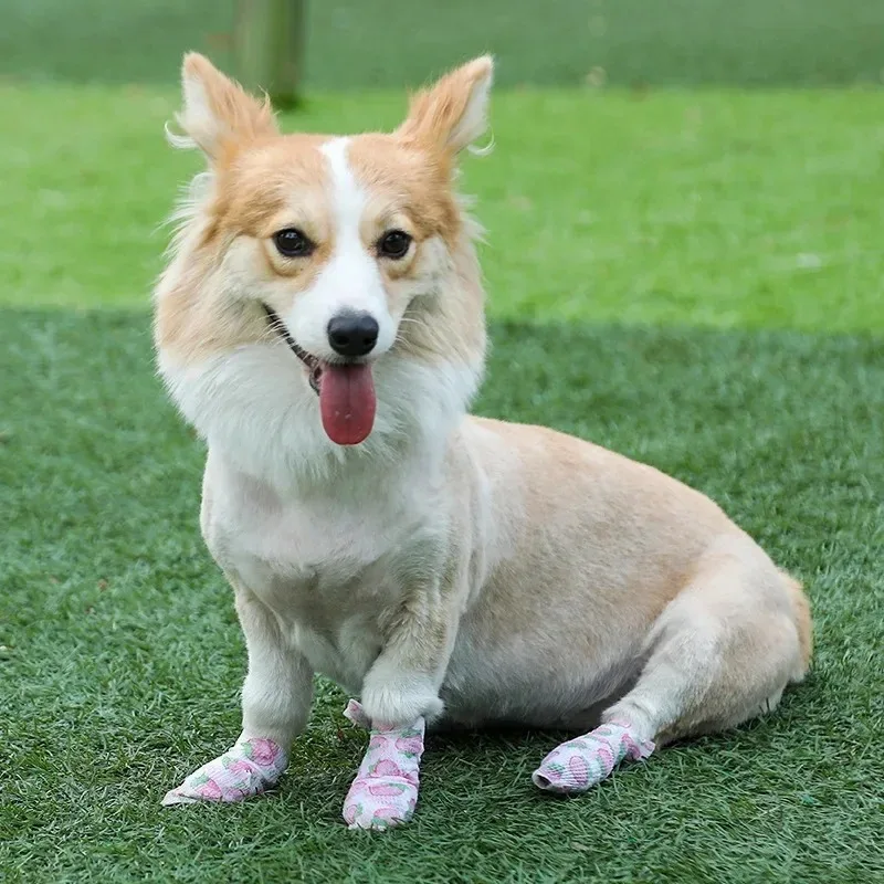 

Pet Shoes Breathable Elastic Cat Dog Bandages Disposable Foot Covers Dirt-proof Retractable Sports Tape Outdoor Dog Accessories