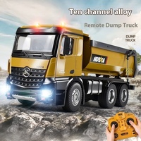 2.4G Huina 1573 RC Dumper Car 10CH 1：14 Remote Control Engineering Vehicle Tipper Truck Bulldozer Toys For Boys Kids Adult Gifts
