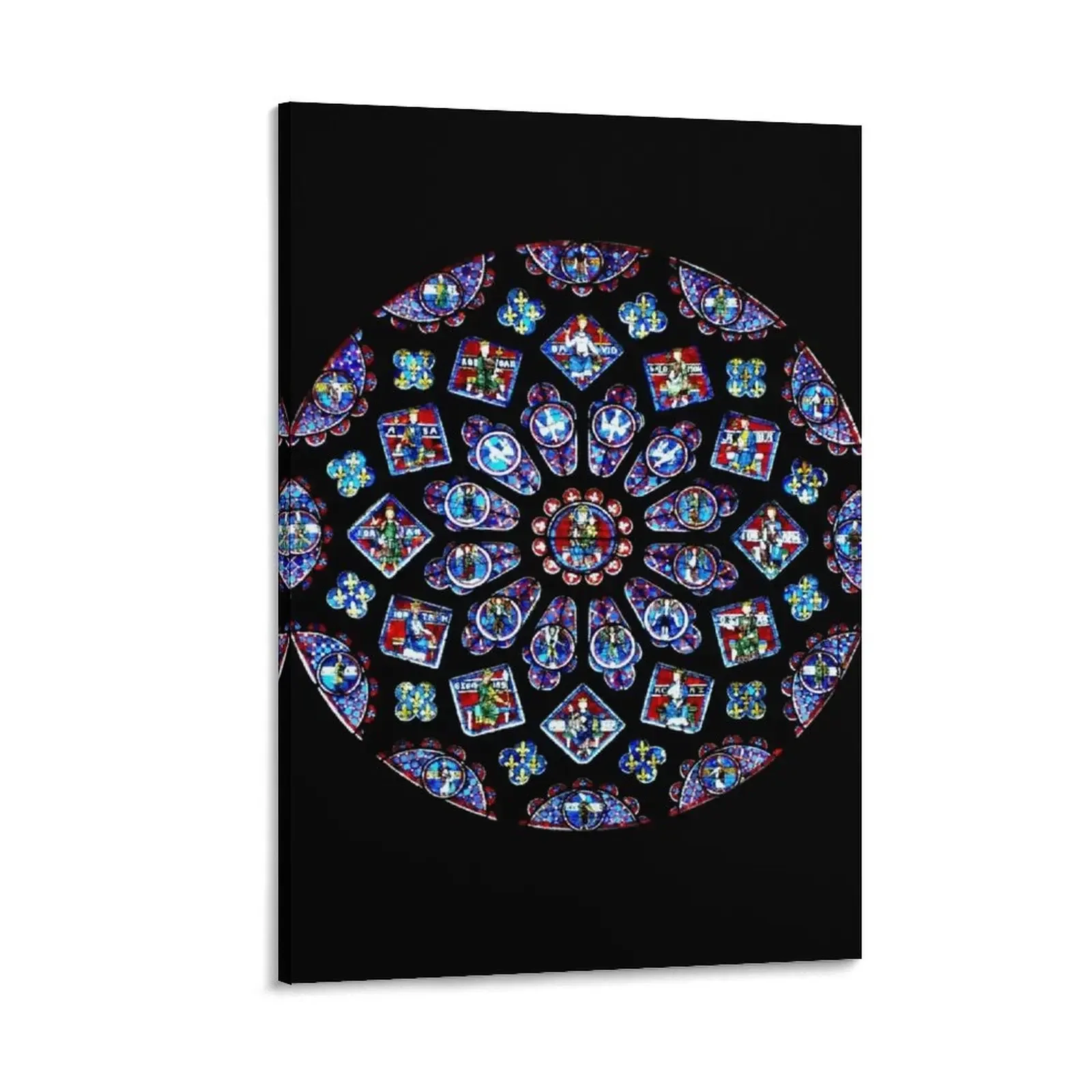 

Rose windows of the Chartres Cathedral(France) Canvas Painting aesthetic room decor luxury home decor posters for wall