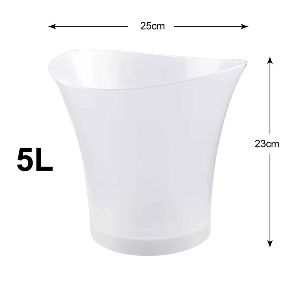 

AB51 5L Waterproof Plastic LED Ice Bucket, Bars Nightclubs LED Light Up Champagne Beer Bucket (Color Changing)