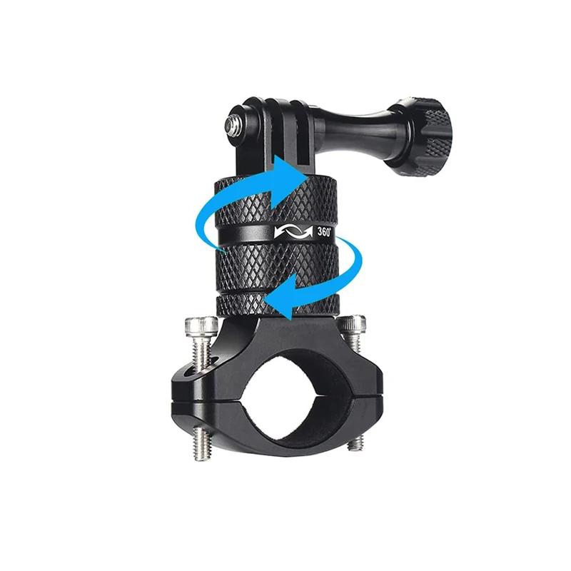 アルミ自転車クリップ360度rotatyバイクサイクリングハンドルアダプタカメラスタンドオートバイマウント移動プロ9 8 7李4 18k sjcam
