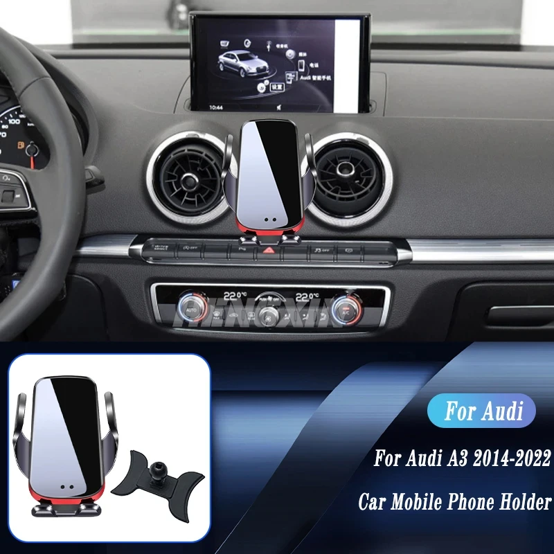 

For Audi A3 S3 8V 2014-2022 Car Wireless Charger Auto Mount Phone Holder Adjustable GPS Navigation Bracket Interior Accessories