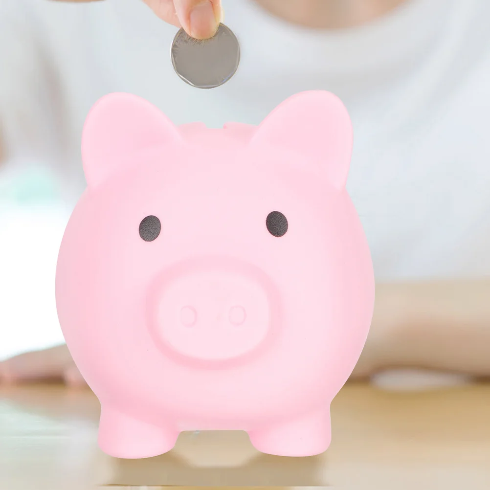 

2Pcs Lovely Pig Design Piggy Bank Functional Coin Container for Bedroom Living Room Decorative Saving Pot for Children Adults