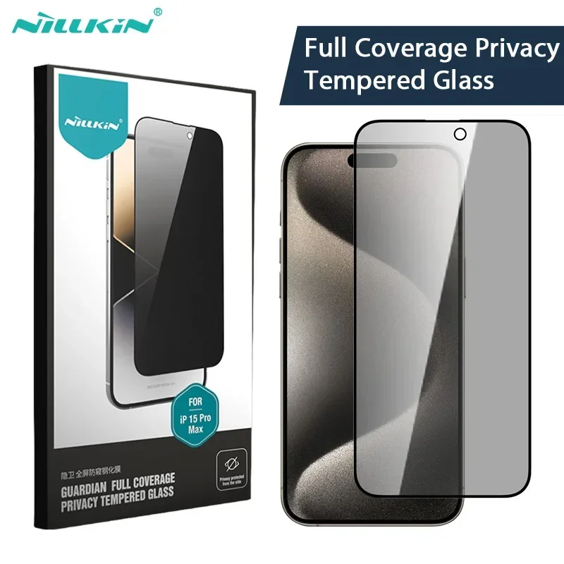 

For iPhone 15 Pro Max Screen Protector NILLKIN Anti Peeping Glass Privacy Protection Tempered Glass For iPhone 15 /15 Pro