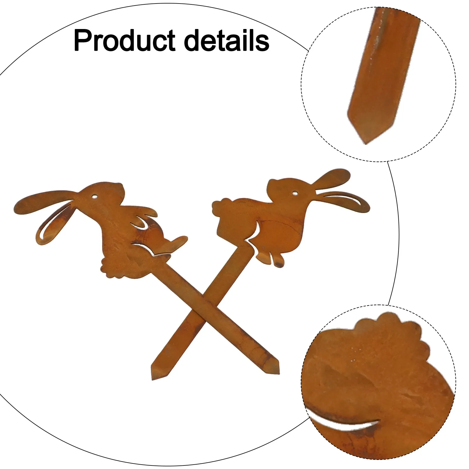 Metal Animal For Sculpture for Outdoor Garden Decor - Rust Finish Iron Hanging Basin Landscape Art for Patio Yard