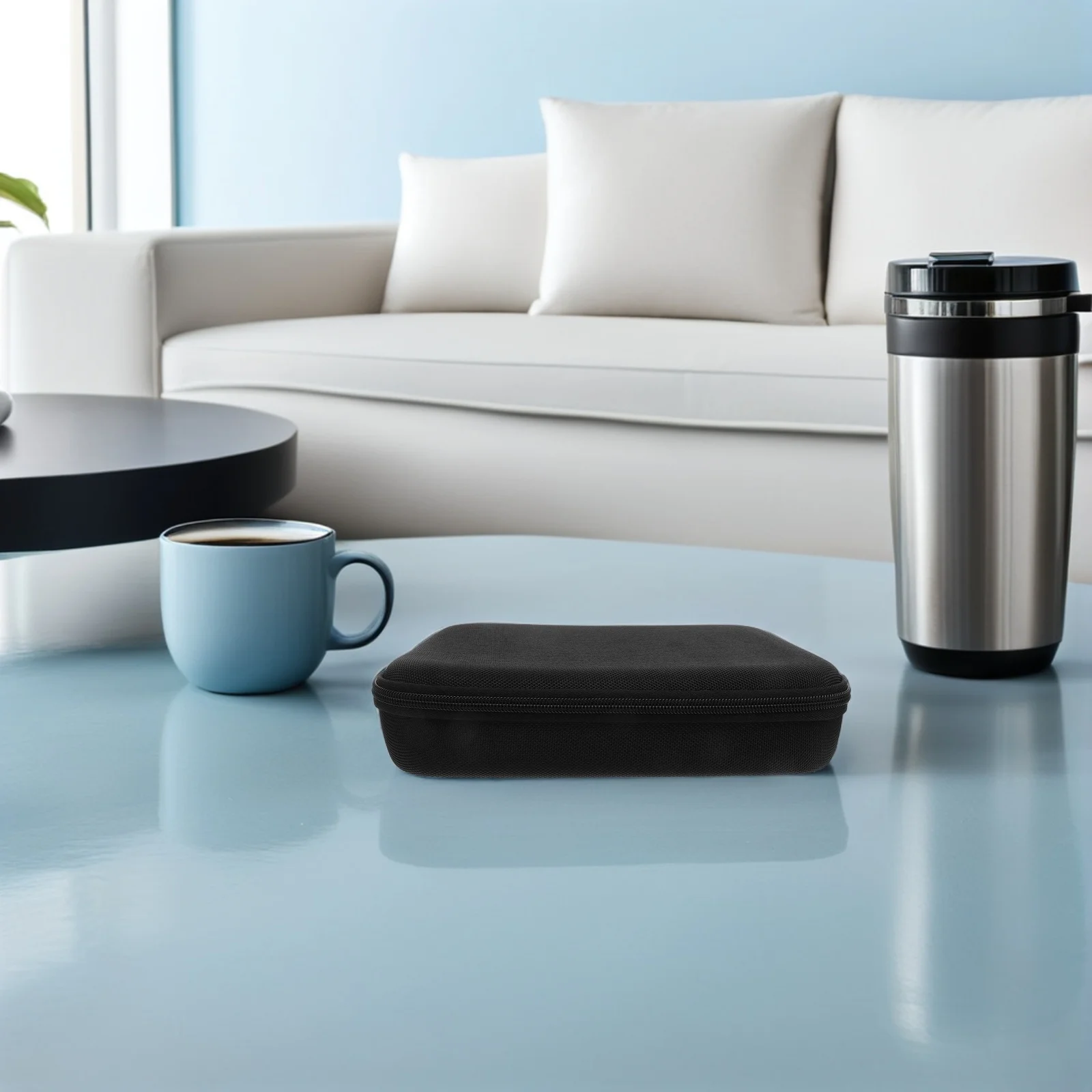 

Hard Shell 7-Slot Eyeglass Organizer Case Portable Travel Glasses Storage Box Eyewear Holder Black Glasses Case Organizer