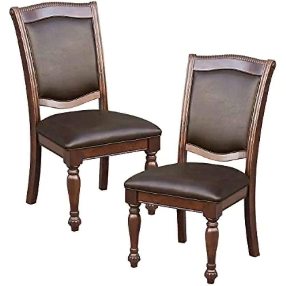 Pack de 2 sillas auxiliares de comedor, cerezo