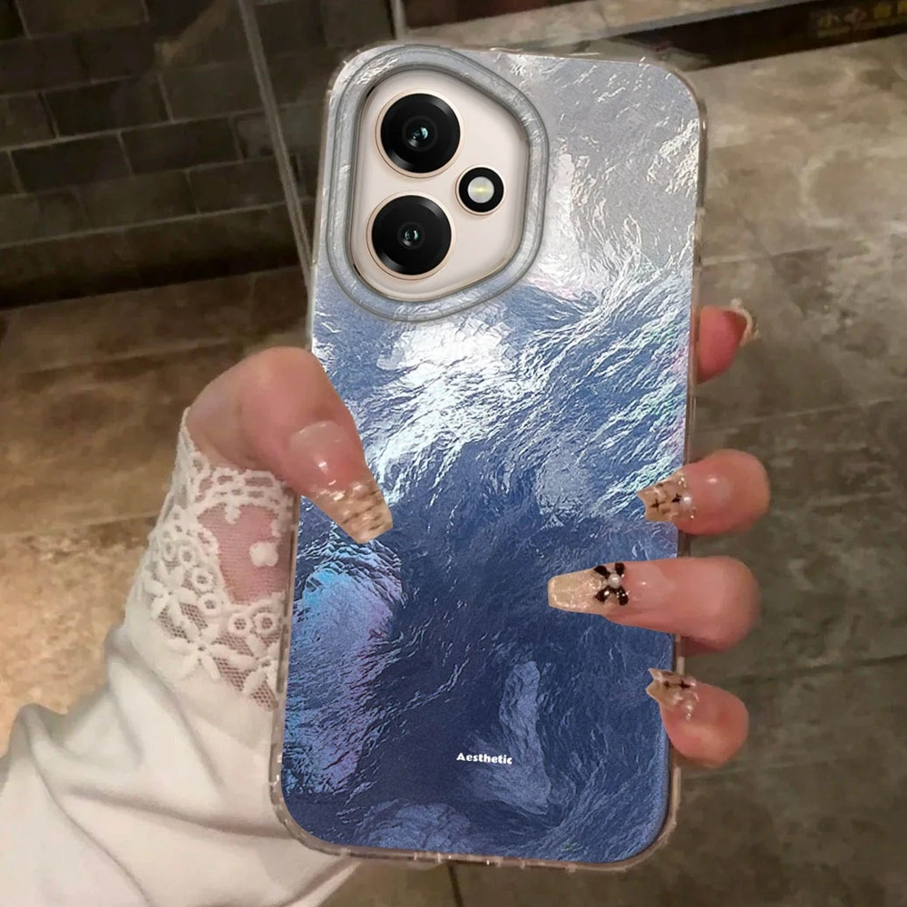 

Синий фиолетовый градиентный чехол для телефона для женщин и девочек для Huawei Honor 400 200 Pro Magic7 6 5 Lite 90 Smart X7c X9c X9a X8a X8b X8c Cover