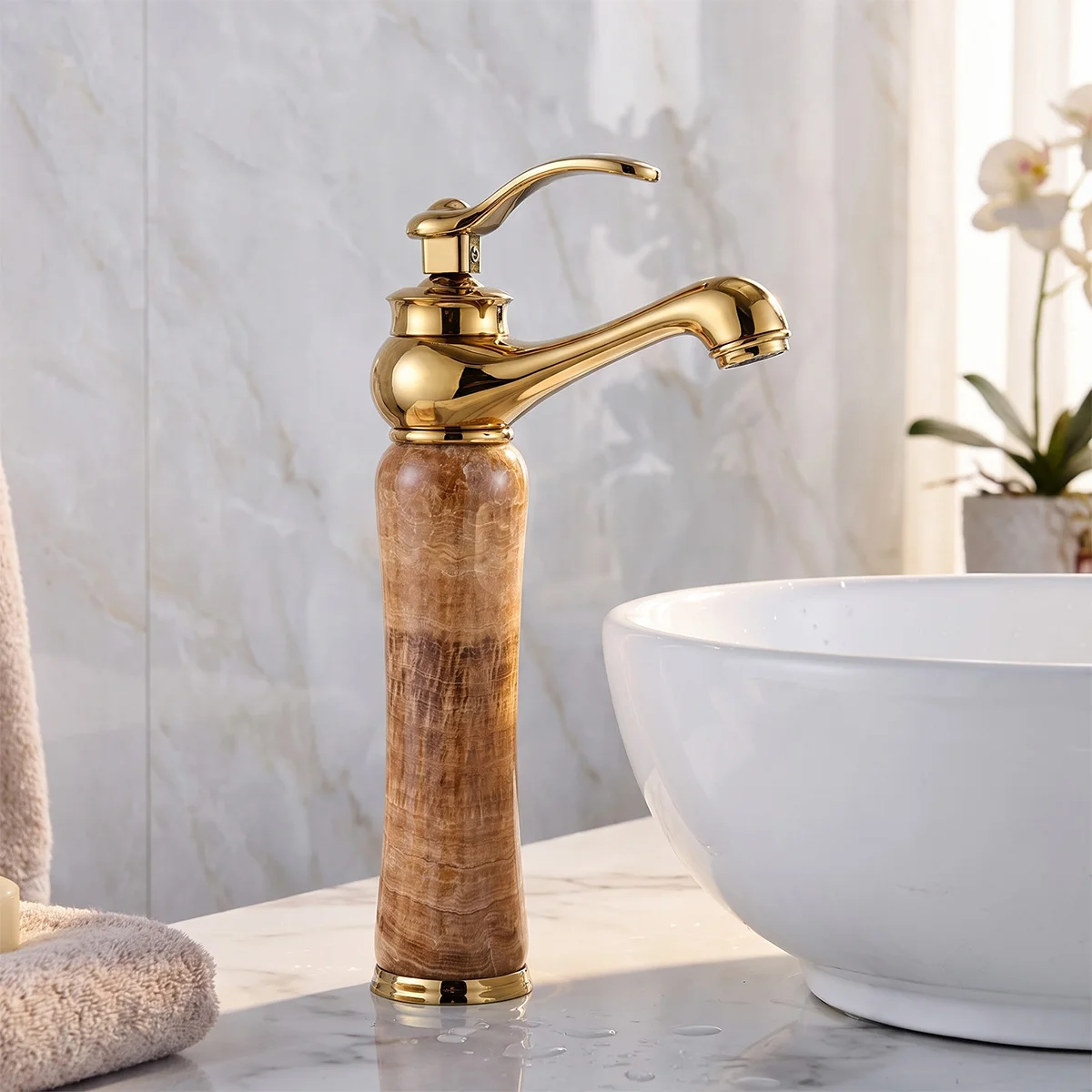 single-handle-hot-cold-water-mixer-tap-with-marble-pattern-ceramic-column-luxury-vintage-single-hole-deck-mount