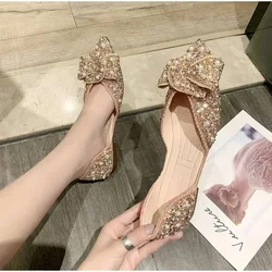 Women Fashion Flat Single Shoes Feamle Autumn Pointed Toe Shoes Flat Loafers Soft Sole Ladies Plus Size 35-40 Zapatos De Mujer