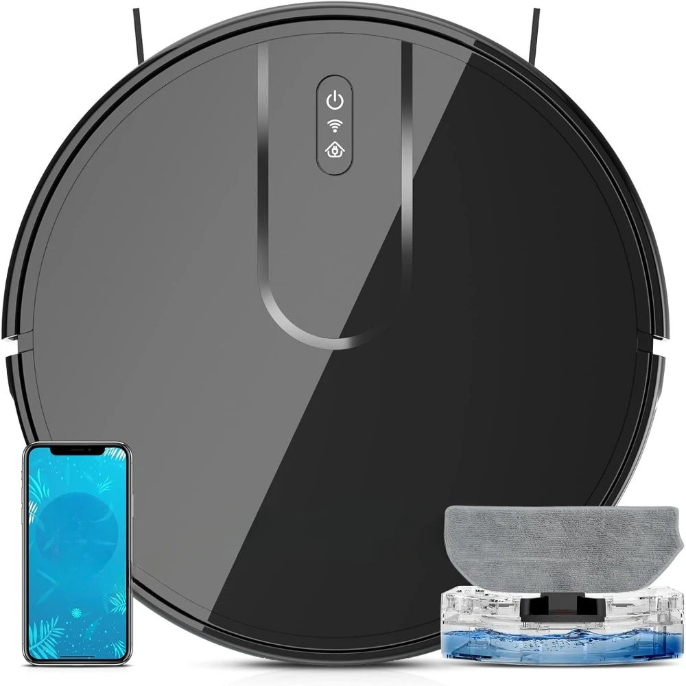 Robot Vacuum Cleaner and Mop Combo with 4000Pa Suction, Personalized Cleaning Adjustments, Self-Charging Robotic Vacuum Cleaner