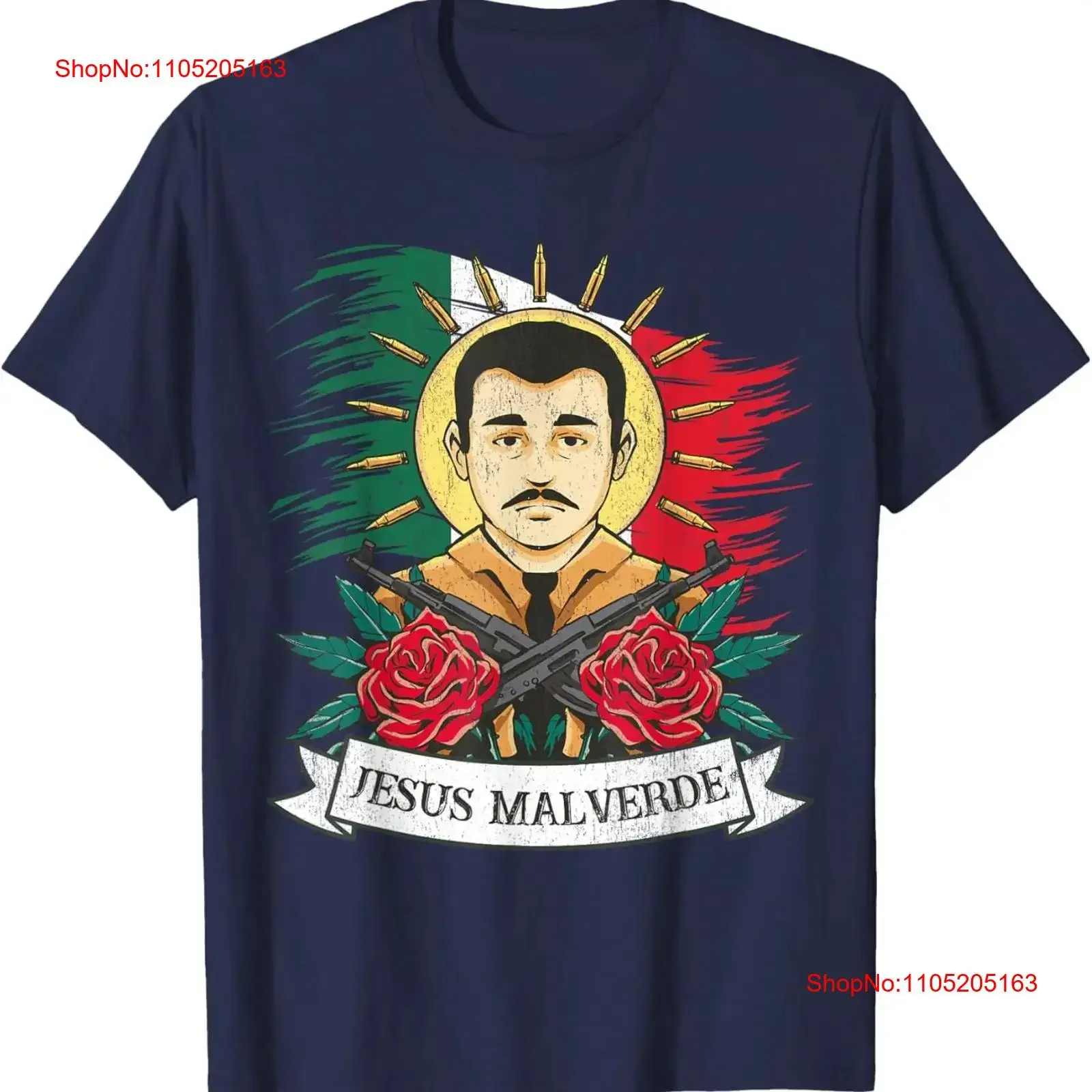Jesús Malverde Sinaloa México camiseta vintage lavado suave homme estirado transpirable Unisex Casual moda gráfico streetwear