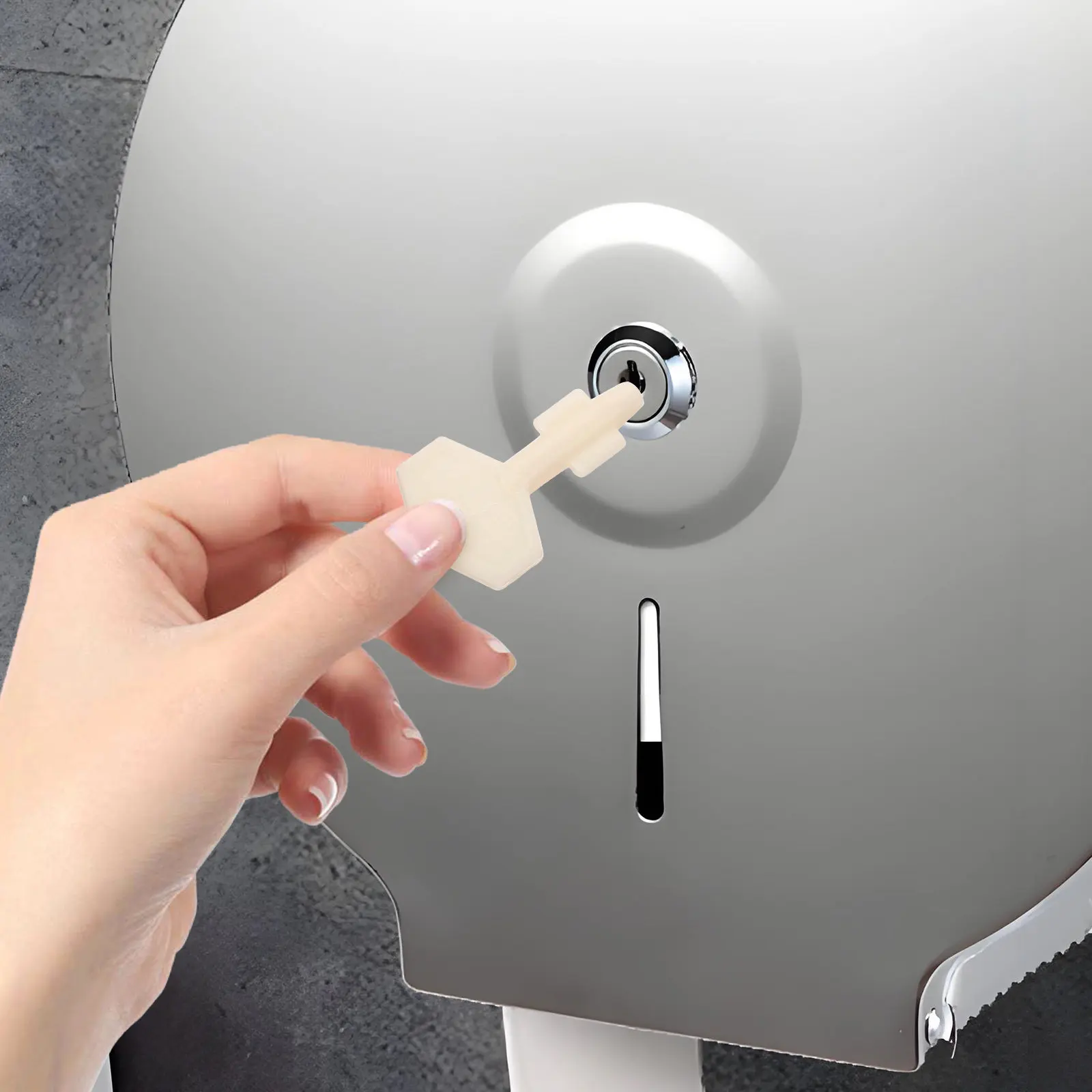 Plastic Toilet Paper Dispenser Key Compact Ergonomic Design for Commercial Restrooms Long-Lasting Paper Roll Dispenser Key