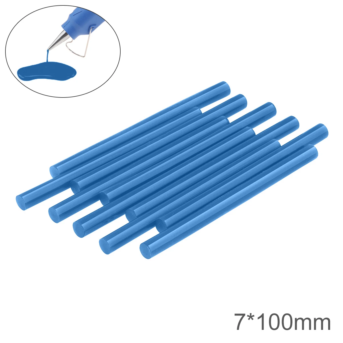 5-100pcs 7mmx100mm Blue / Red Hot Melt Gun Glue Sticks Gun Adhesive DIY Tools for Hot Melt Glue Gun Repair Alloy Accessories