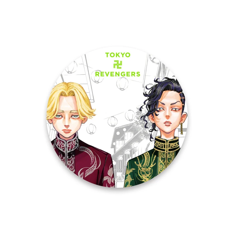 أنيمي طوكيو المنتقمون دبابيس سبيكة مستديرة Hanagaki Takemichi الكرتون الشكل شارات المينا دبابيس ظهره الملابس الصدر الحلي #5