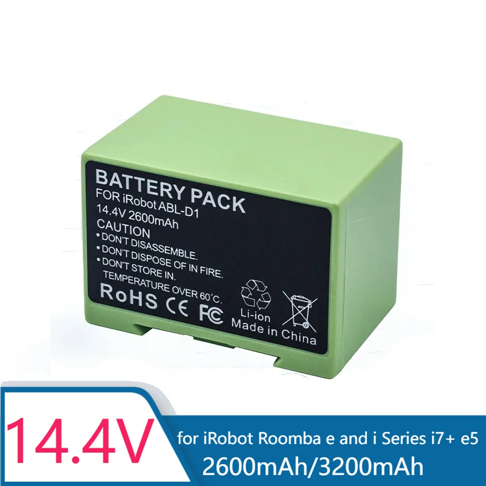 

3200mAh I7 14.4V Replacement i7 Battery for iRobot Roomba e and i Series i7+ e5 7150 7550 i3 3150 i3+ 3550 i4 4150 i4+ 4624864