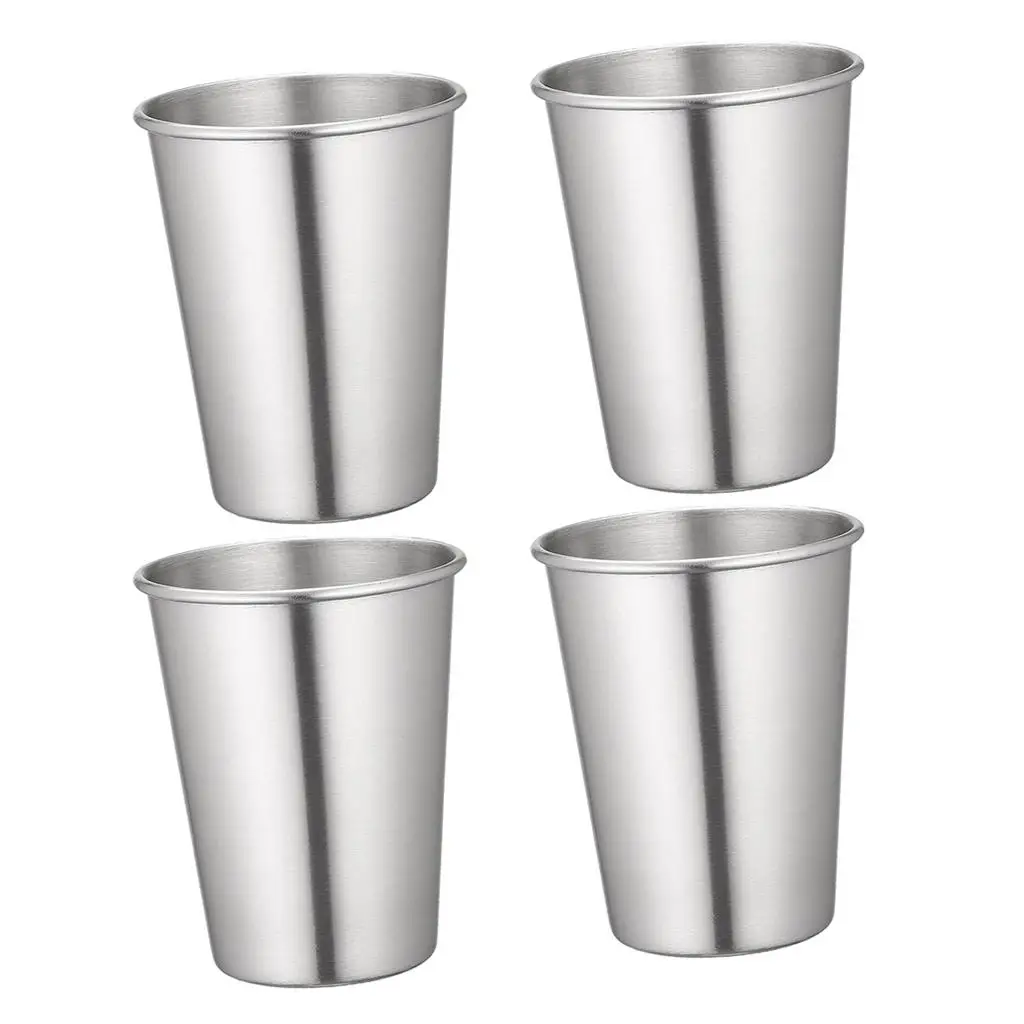 Stainless Steel Pint Tumbler Shatterproof Metal Mug Reusable Thermal Cup Large Drinkware for Home Bar Hotel