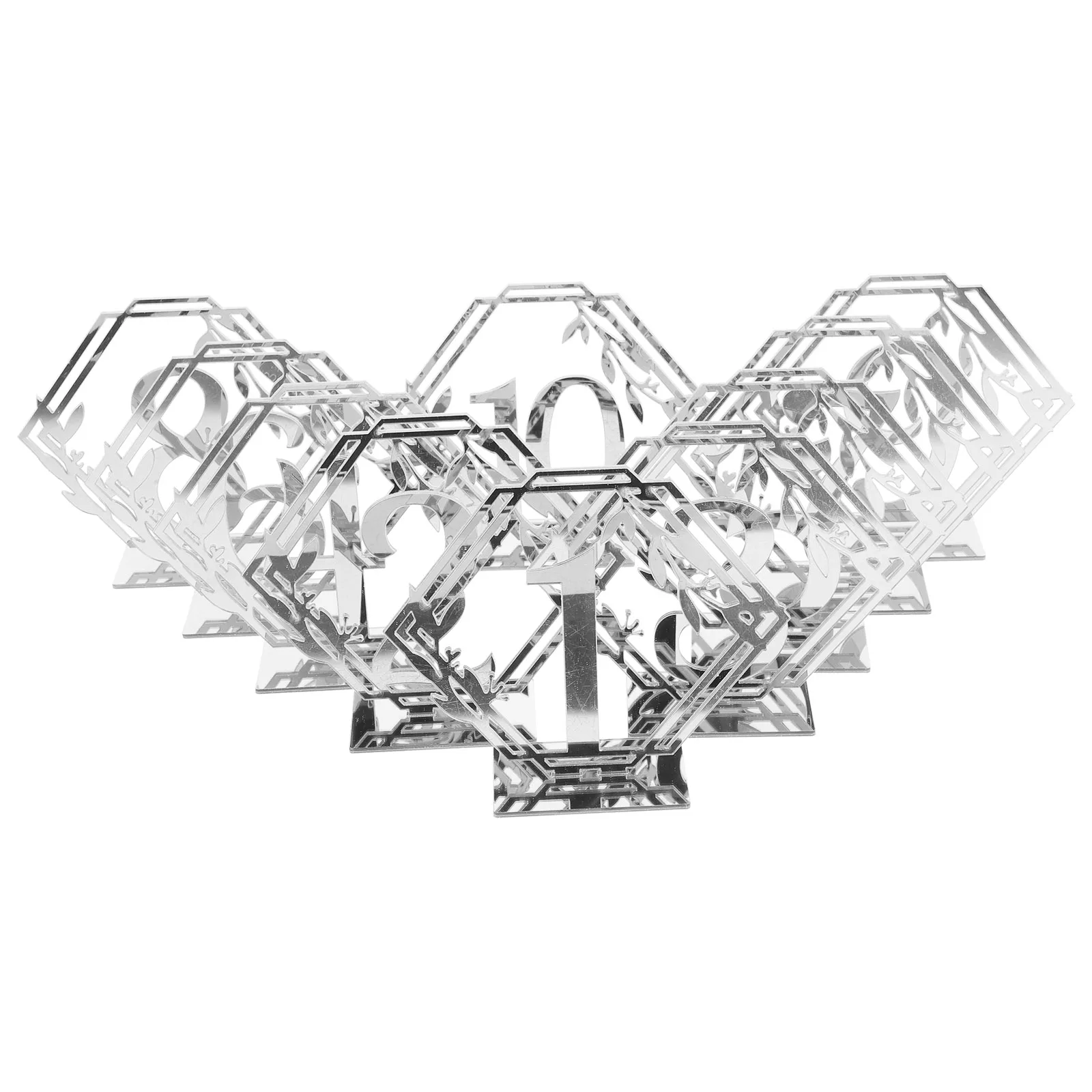 

Table Number Plate Numbers for Wedding Reception Signs Reserved Stands Two-sided Seating Decorative