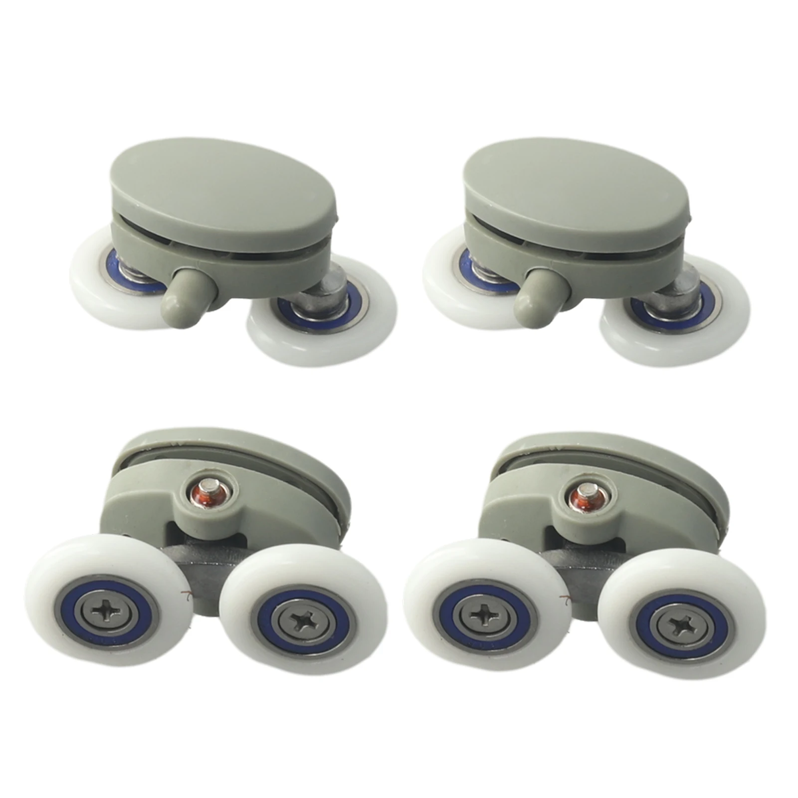 عجلات بكرات علوية وسفلية استبدال أجزاء استبدال باب الدش التوأم 19/23/25/27 مللي متر 4 قطعة 6 مللي متر اكسسوارات الحمام #4