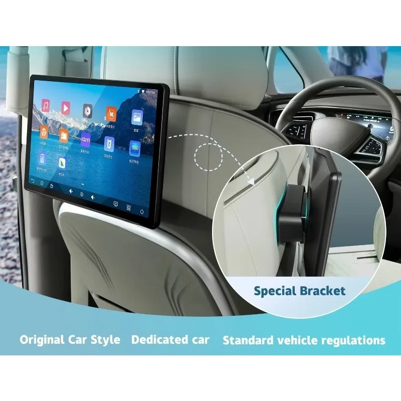 Factory 32GB 12.95 Inch Universal Android Rear Seat Entertainment 2K Touch Screen Portable Car Headrest
