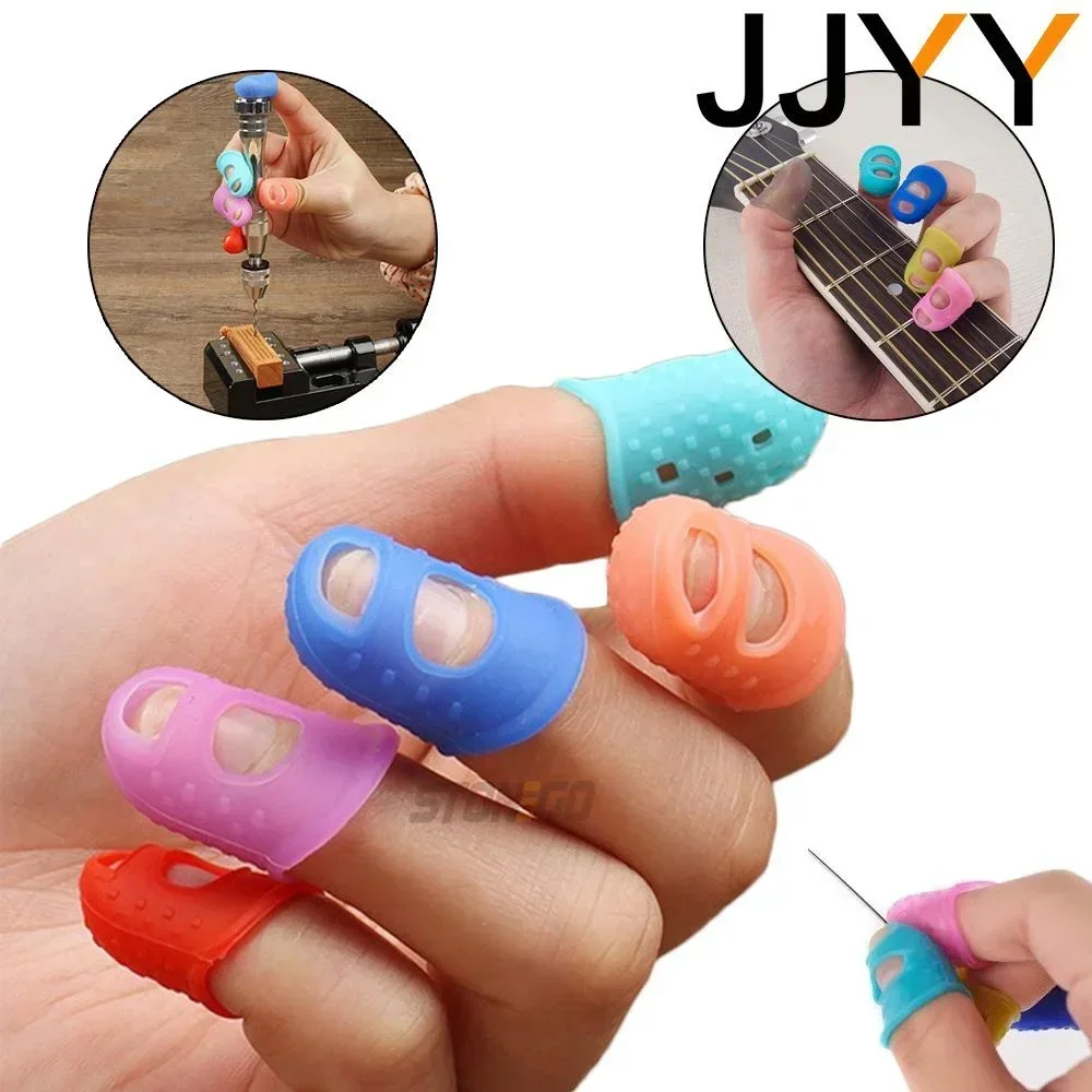 5 Piece Multi-functional Silicone Guitar Protective Gloves Hollow Breathable Hand-stitched Finger Training Accessories