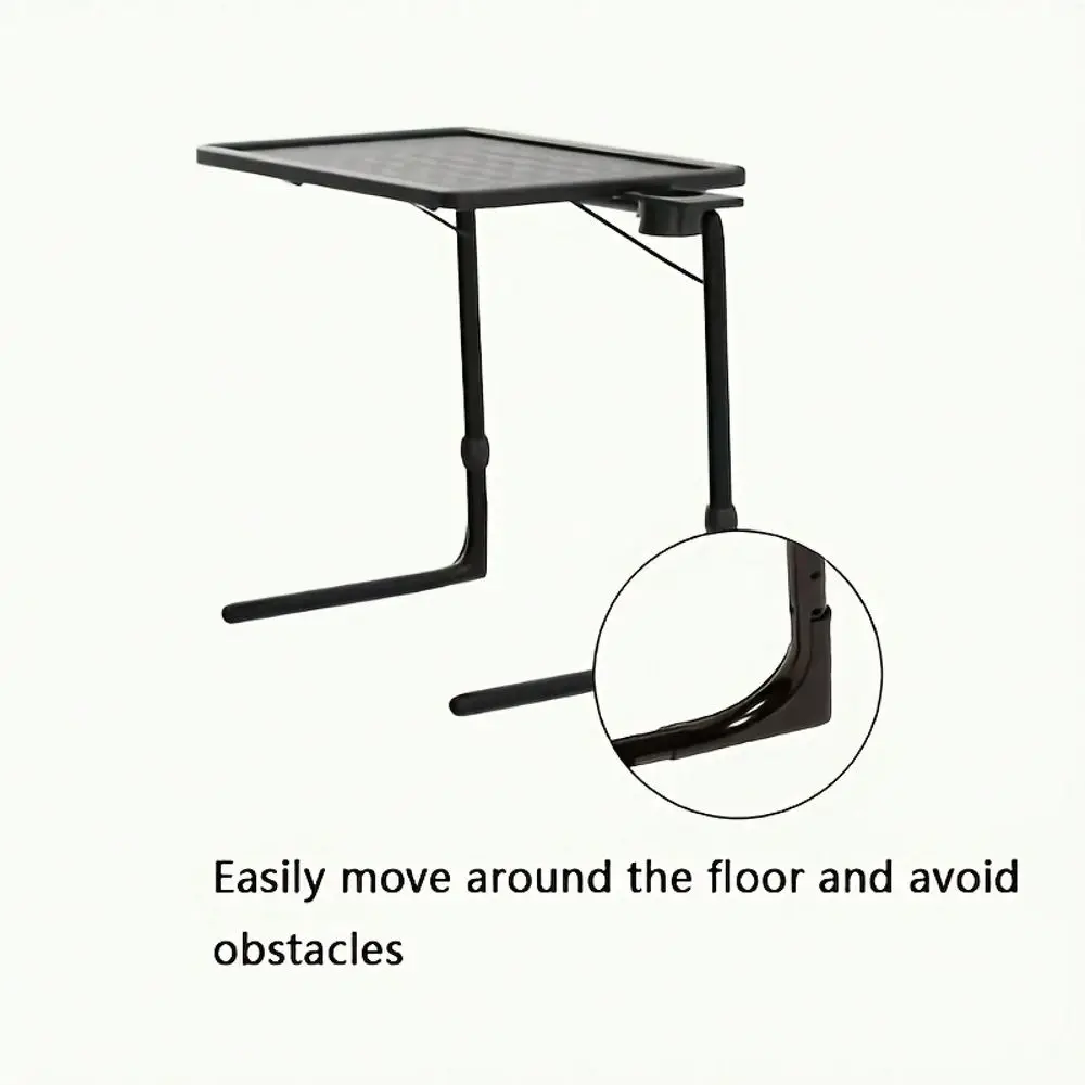 

Folding Table, Folding Computer Desk Bedside Table, Minimalist Desk, Bedroom Lazy Desk With Cup Holder, Portable And Simple Bed