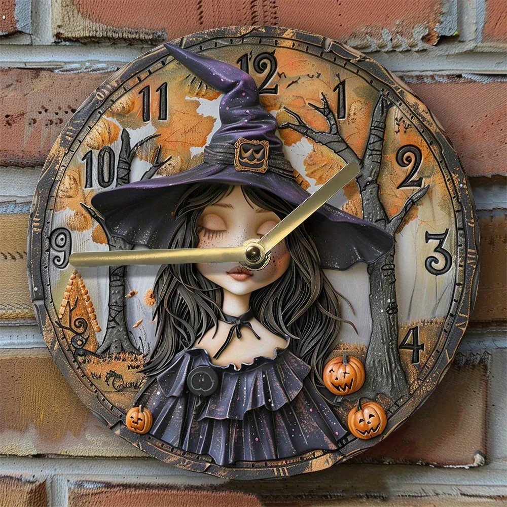 

Silent Wall Clock with Witch Theme - Perfect for Office Decor & Graduation Gifts, Diy Craft Supplies Wall Clock Modern Design