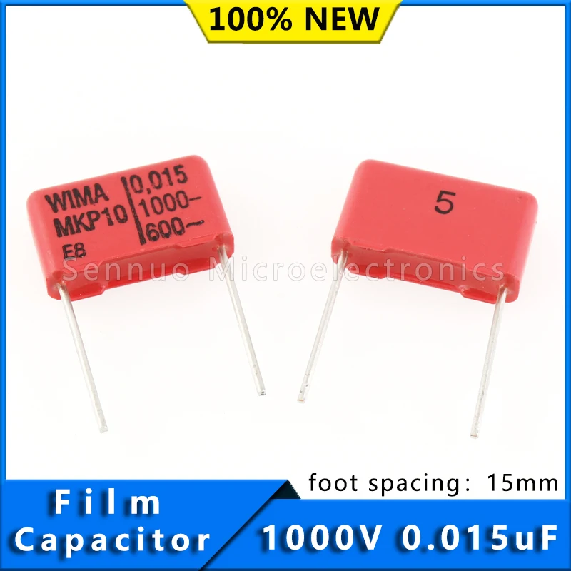 

Новинка, немецкая модель MKP10 1000 В 0,015 мкФ pcm15 мм, конденсатор для звуковой пленки, обещающий конденсатор MKP1O121004B00MSSD, 5/10 шт.
