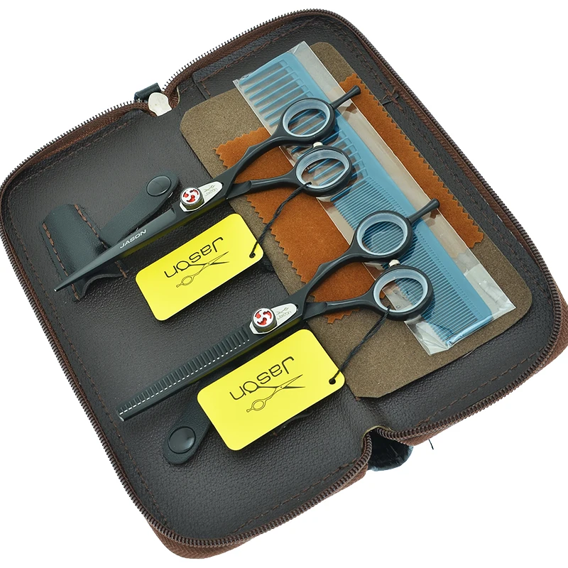 

6.0" Japanese Steel 440C Hair Scissors Set Professional Hairdressing Shears High Quality Barber Cutting Thinning Scissors A0106D