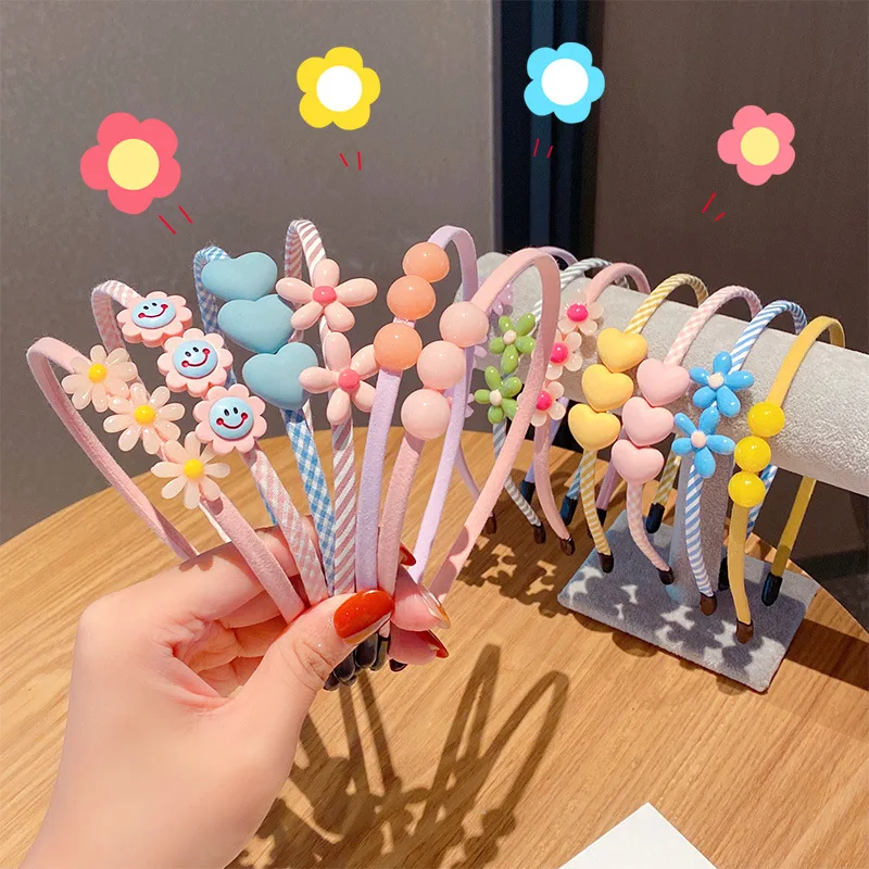 Diadema de color caramelo para niños, versión coreana, amor Simple, Verano