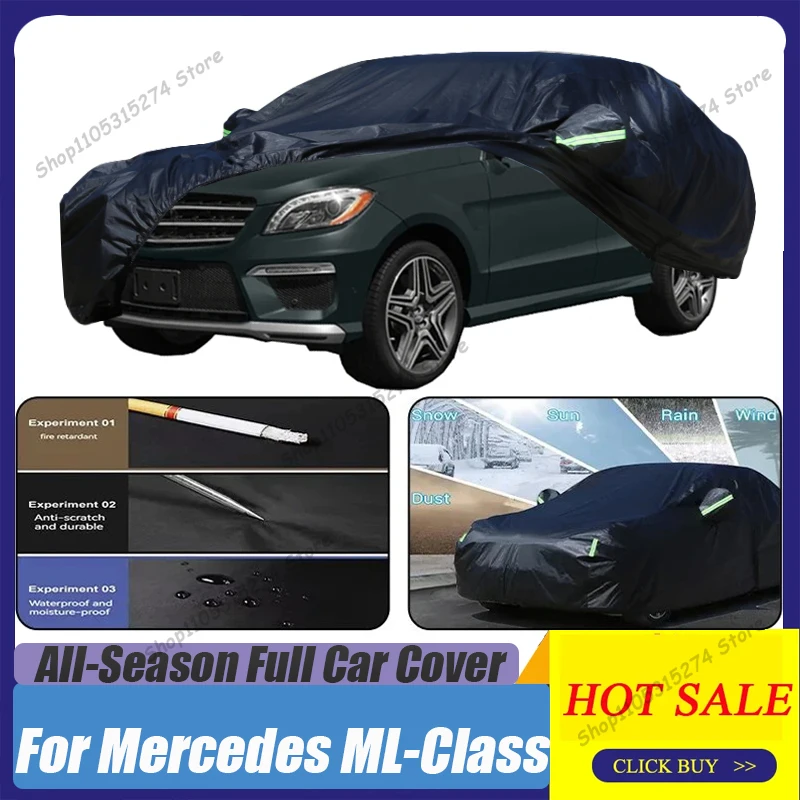 For Mercedes ML-Class ML250 ML320 ML350 ML400 ML430 ML450 ML500 ML55 ML63 AMG Outdoor Waterproof Full Car Covers Protection