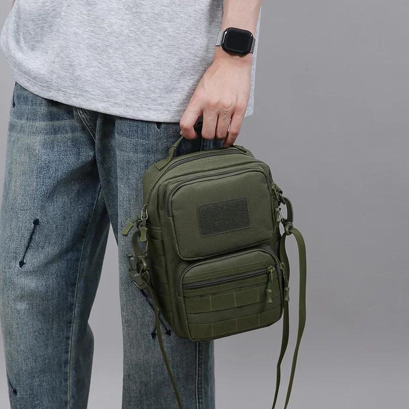 Taktische Brusttasche für Männer, multifunktionale Angeltasche, strapazierfähige Umhängetasche für Reisen, Camping, Wandern, Outdoor-Aktivitäten – Detail 6