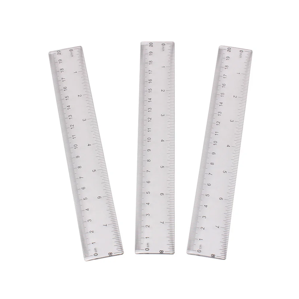 20pcs 20Cm 30Cm Transparent Plastic Set Clear Measurement Tool For School Office Drawing Writing Students Supplies Plastic