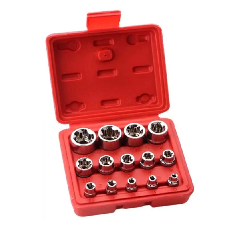 rabit-as59~-14ピース-e-torxソケットセット-プレミアムメス型トルクスソケットセット-スターソケットセット-トルクソケットセット-外部トルクスソケットセット