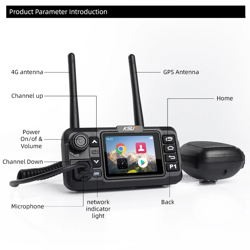 جهاز اتصال لاسلكي مثبت على السيارة يعمل مع نظام اتصال داخلي للشبكة العامة Zello غير محدود المدى للاتصالات اللاسلكية ZL56 #4