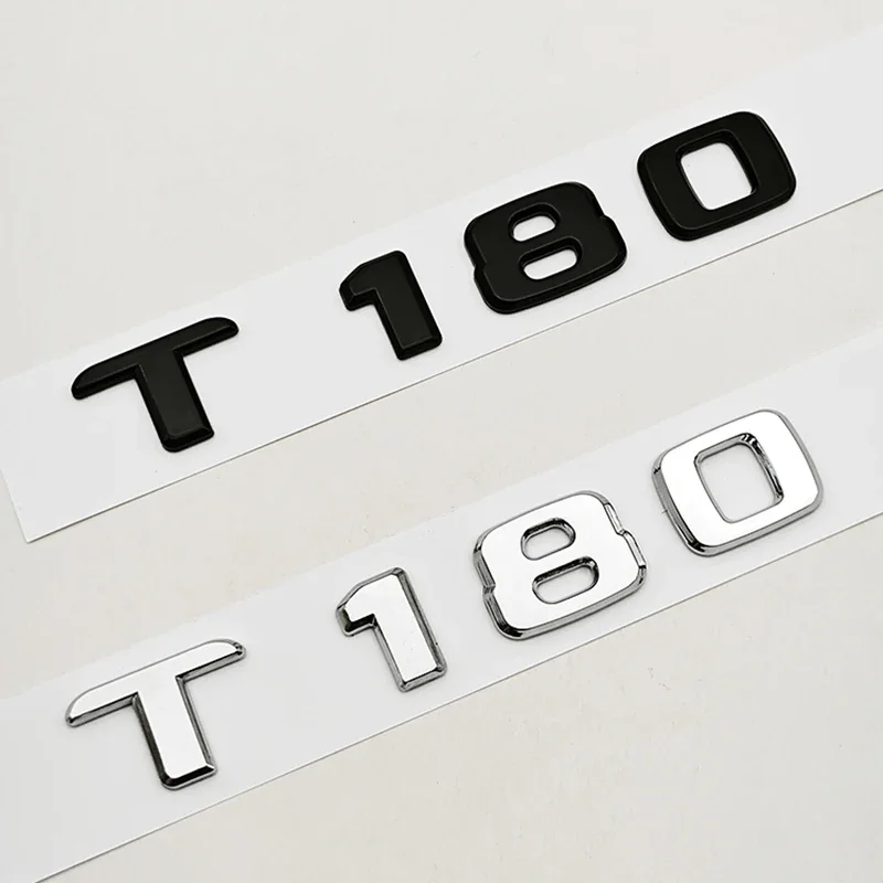 For Mercedes Benz T180 Trunk Emblem Badge Letter Logo Chrome Car Styling Tailgate Sticker Nameplate Accessories Replacement