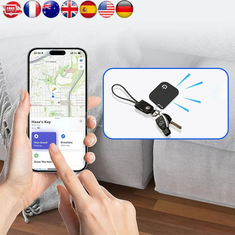 

Wireless Charging Smart Tag Wallet Tracker IPX68 Waterproof Works for Apple Find My Wallet Anti-loss Card for Keys Suitcase Bag