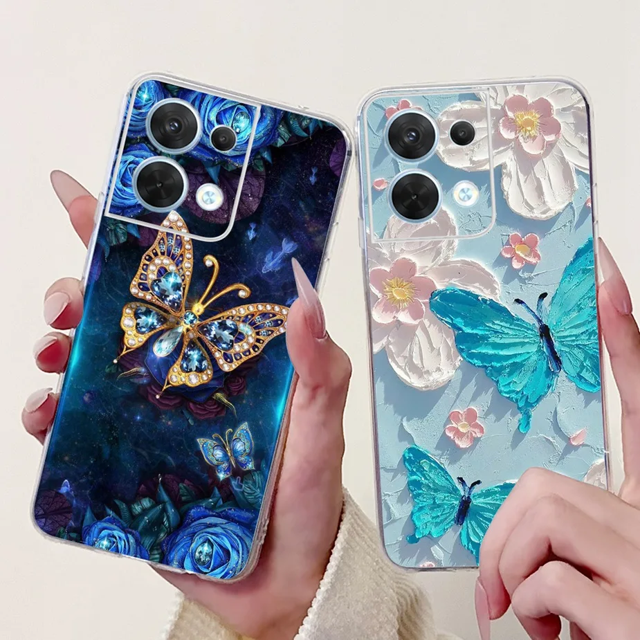 Oppo Reno8 プロ 5 グラムケース CPH2357 クールなデザインのファッション塗装カバーソフトシリコーン電話ケース Oppo リノ 8 プロ Reno8 5 グラムシェル