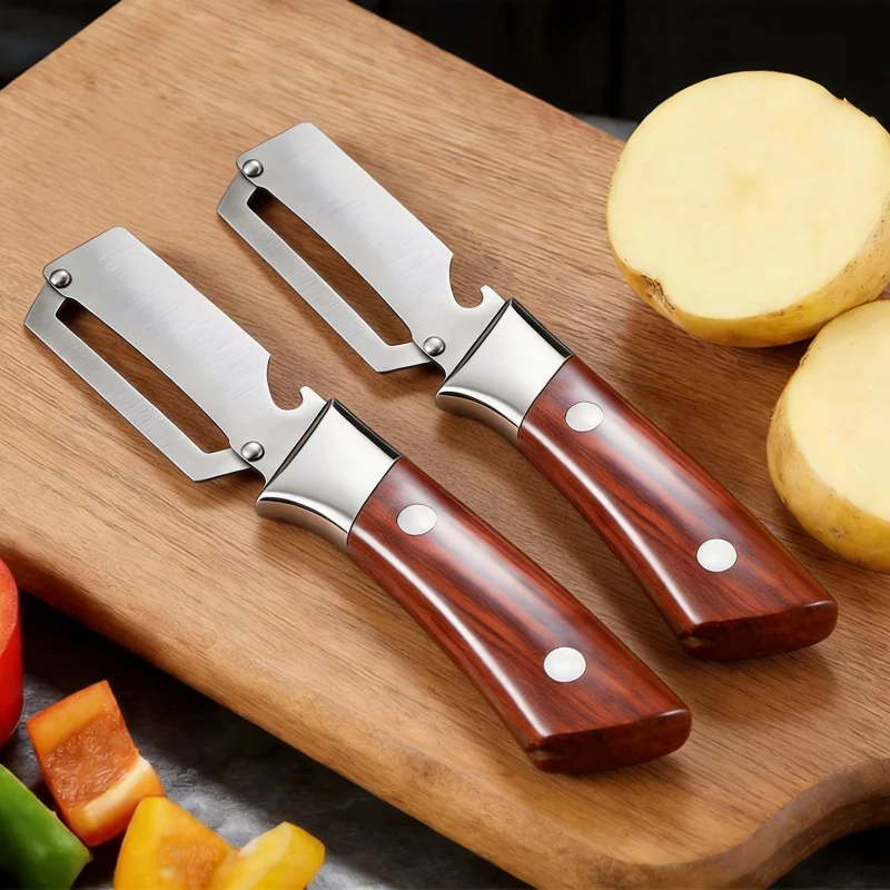 

1 Pieces Stainless Steel Multifunctional Vegetable Peeler and Bottle Opener,Effort-saving and convenient kitchen tools，Suitable