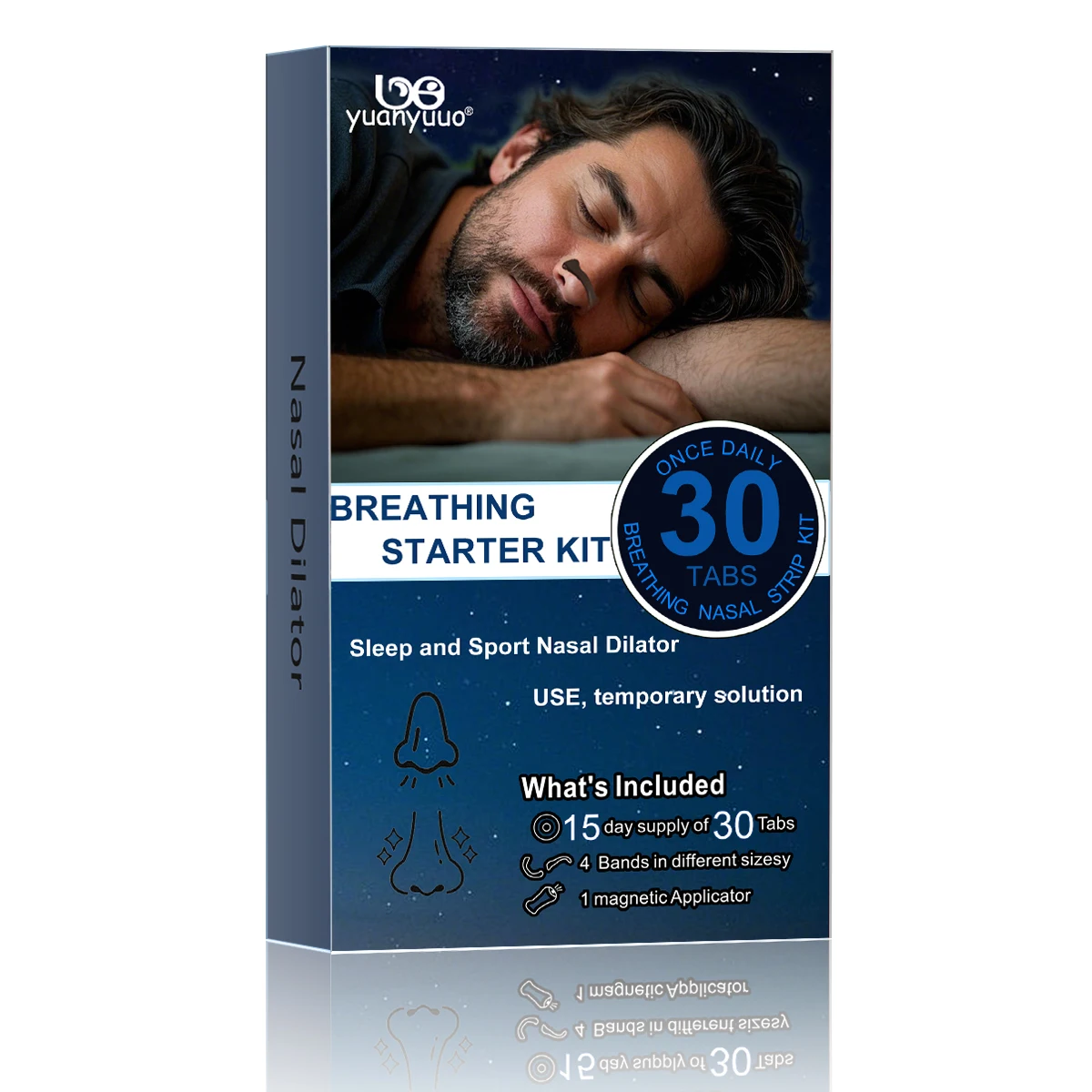 شريط اللياقة البدنية المغناطيسي للأنف |   تصميم مضاد للعرق |   الدعم المادي |   ملحقات التمرين/الاستخدام اليومي. ممارسة/استخدام النوم.