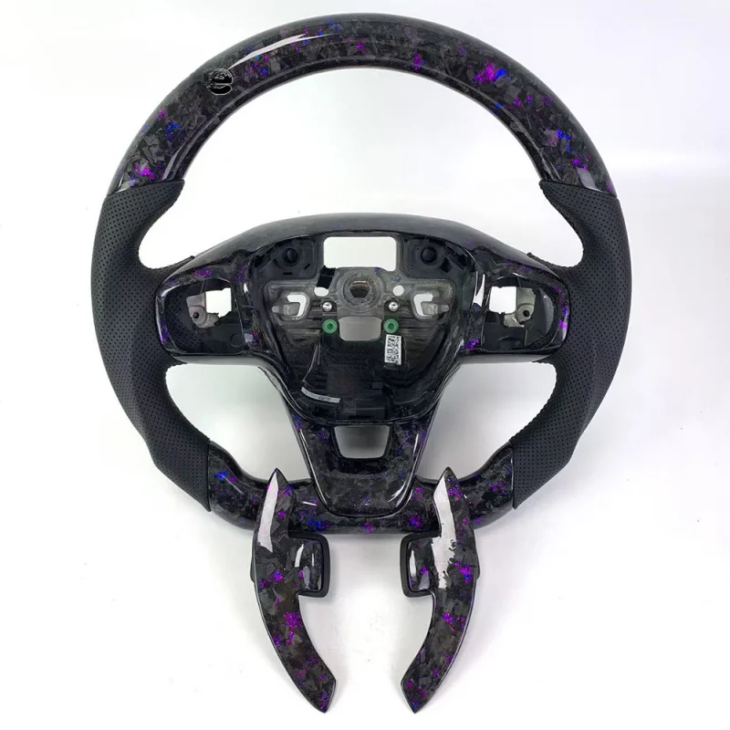 For Ford Focus MK2/MK3/MK4/Mustang/Raptor/Ranger Customizable Forged Carbon Fiber Steering Wheel