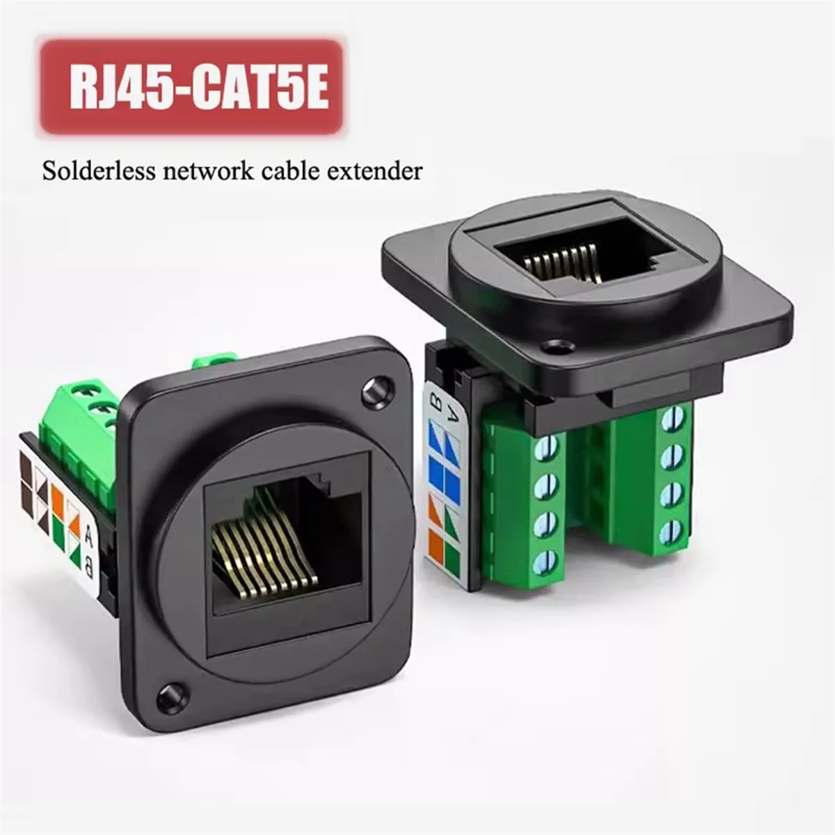 A04R-RJ45 CAT5E Network Cable Scoket rj45 Panel Installation Module Network Cable Extender Cat 5 Panel Connector
